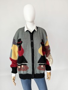Sweter z alpaki Peru hand made vintage