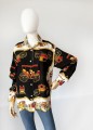 Benetton koszula we wzory vintage 80's