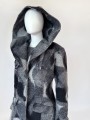 Włoski płaszcz z wełny boucle