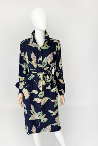 Jedwabna sukienka vintage 80's