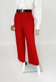 Elegance Paris czerwone spodnie vintage 100% wełna