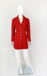 Elegance Paris czerwona wełniana marynarka vintage