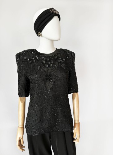 Frank Usher jedwabna cekinowa bluzka