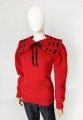 Sweter vintage z kołnierzem wełna, moher, angora