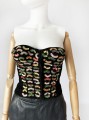 Zdobiony gorset vintage 80's