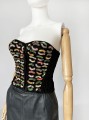Zdobiony gorset vintage 80's