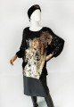 Jedwabna cekinowa tunika 80's wilki