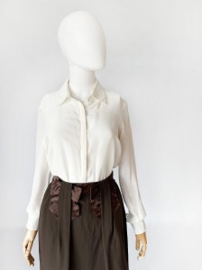 Alba Moda jedwabna koszula ecru