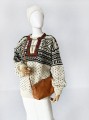 Norweski sweter vintage wełna szetlandzka
