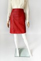 Skórzana czerwona spódnica