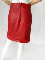 Skórzana czerwona spódnica