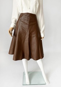 Friitala rozkloszowana skórzana spódnica vintage