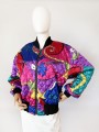 Pikowana kolorowa bomberka vintage 80's
