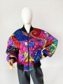 Pikowana kolorowa bomberka vintage 80's