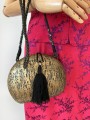 Drewniana torba z chwostem vintage 70's