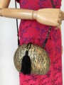Drewniana torba z chwostem vintage 70's