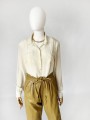 Klasyczna jedwabna koszula vintage off white
