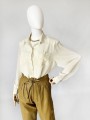 Klasyczna jedwabna koszula vintage off white