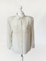 Klasyczna jedwabna koszula vintage off white