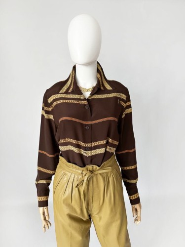 Pancaldi&amp;B jedwabna koszula 80's