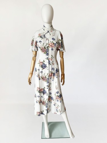 Długa sukienka w kwiaty 90's