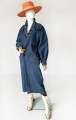 Jeansowy długi płaszcz vintage 80's/90's