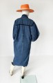 Jeansowy długi płaszcz vintage 80's/90's