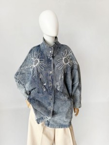 Jeansowa kurtka vintage oversize 90's
