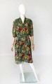 Jedwabna sukienka we wzory vintage 80's