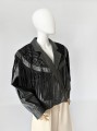 Skórzana kurtka z frędzlami vintage 80's