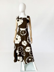 Sukienka maxi kwiatowe wzory vintage 70's