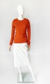 Kaszmirowy sweter w kolorze soczystej pomarańczy