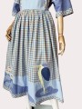 Bawełniana sukienka maxi vintage 80's
