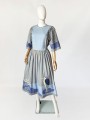 Bawełniana sukienka maxi vintage 80's