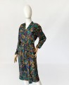Jedwabna sukienka we wzory vintage 90's