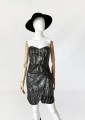 by Aristos skórzana sukienka vintage we wzory 80's