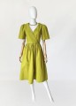 Lisa Says Gah limonkowa lniana sukienka
