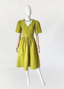 Lisa Says Gah limonkowa lniana sukienka 