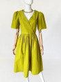 Lisa Says Gah limonkowa lniana sukienka