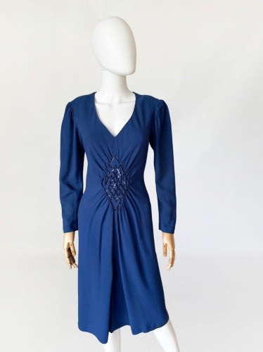 Luisa Spagnoli długa sukienka z dekoracyjną aplikacją