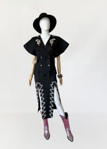 Hella Rotthoff spódnica ze zdobionymi rozporkami