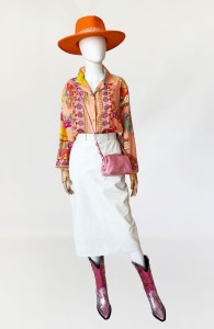 Multikolorowa włoska koszula vintage