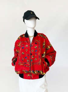 Silkworms bomberka vintage 80's motyw jeździecki