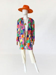 Jean Claire marynarka vintage multicolor