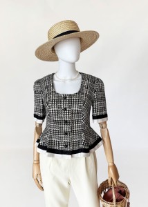 Włoski żakiet vintage z baskinką