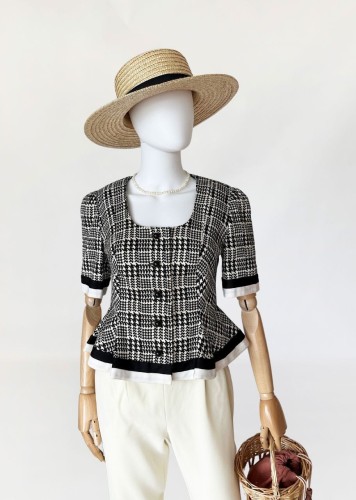 Włoski żakiet vintage z baskinką