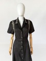 Haftowana maxi sukienka z ramii vintage