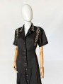 Haftowana maxi sukienka z ramii vintage