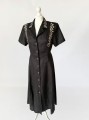 Haftowana maxi sukienka z ramii vintage
