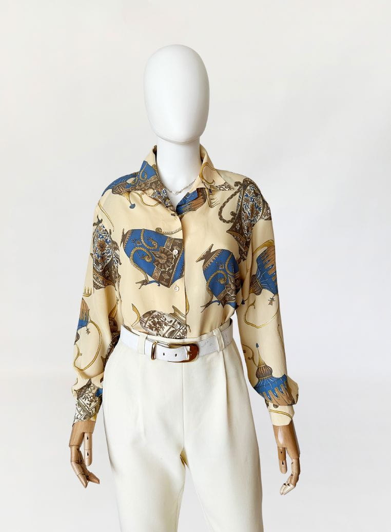Marella koszula vintage z jedwabiem